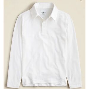 NWT J. Crew Crewcuts Kids' Long-sleeve Tech Polo Shirt White